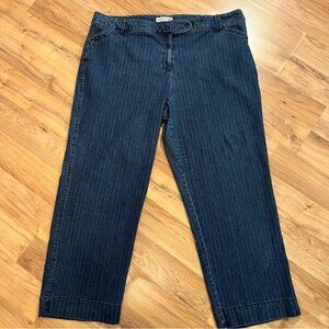 Bamboo Traders Women's Denim Pants w/Stretch flared leg Size 12W x 30 length